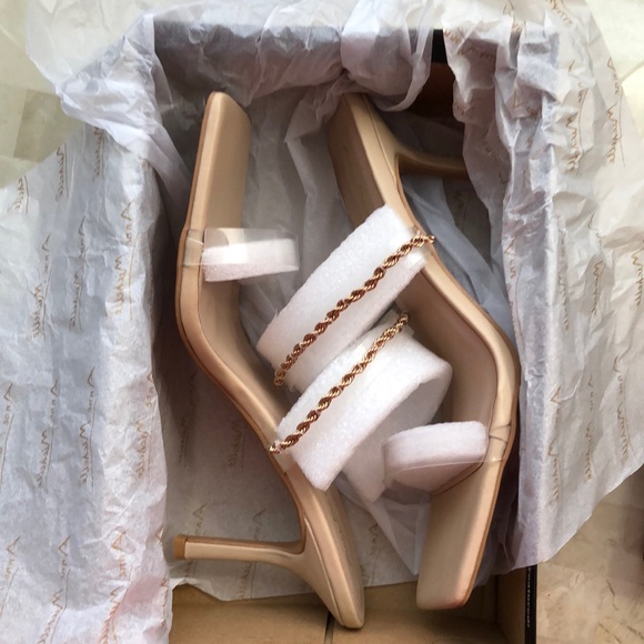 Anne Michelle | Lucite Chain Heel Sandal NWT - Picture 8 of 10